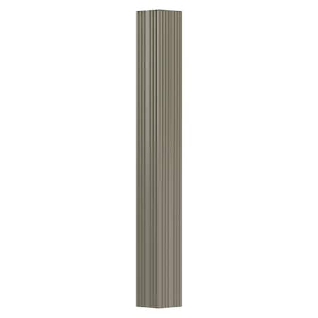 Ekena Millwork 3" x 9' Endura-Aluminum Column, Square Shaft (Load-Bearing 8,000 lbs), Non-Tapered, FLuted EA0309ENFSD